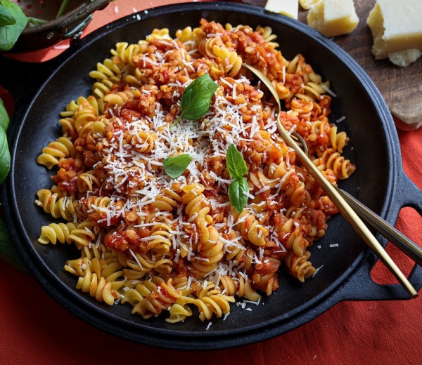 Zdravi recepti Fusilli od butternut tikve s bologneseom od leće